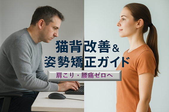 猫背改善&姿勢矯正の決定版|正しい座り方・立ち方完全ガイド